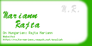 mariann rajta business card